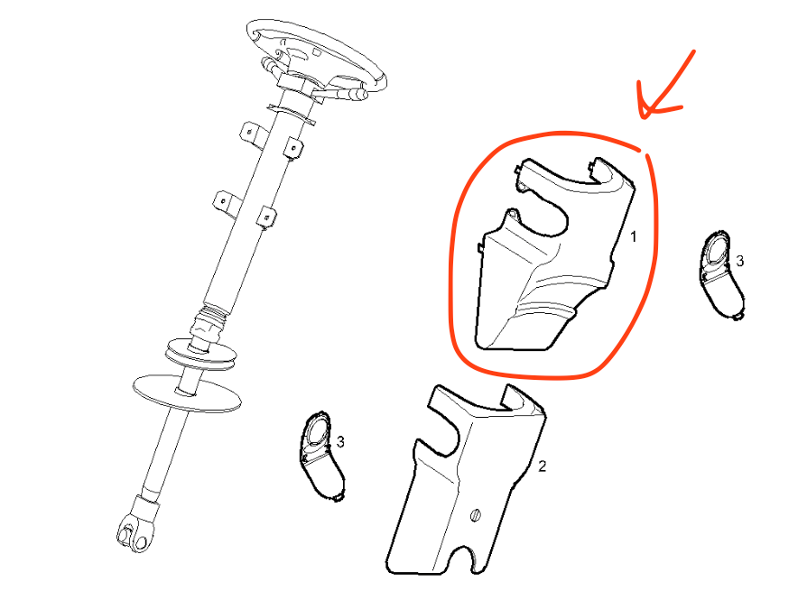 Plastica Superiore Alloggiamento Colonna Sterzo Iveco Daily - 5801277385