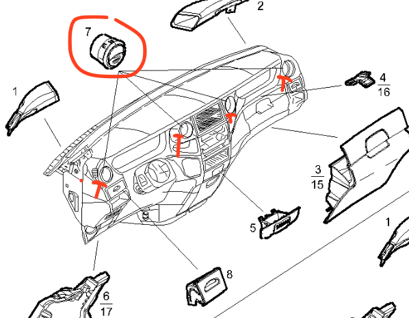Diffusore Aria Cruscotto Iveco Daily - 3802565 - Specialista Daily