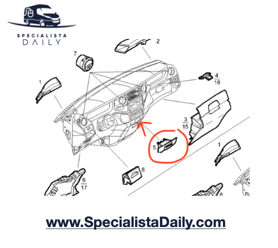 Posacenere Cruscotto Iveco Daily - 3802531