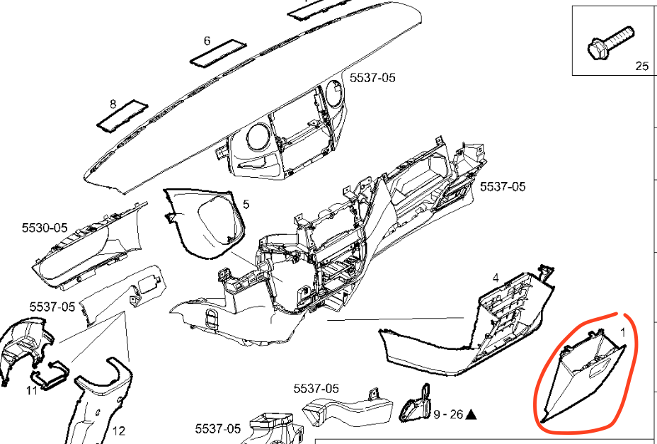 Cassetto Centrale Cruscotto Iveco Daily - 3802532