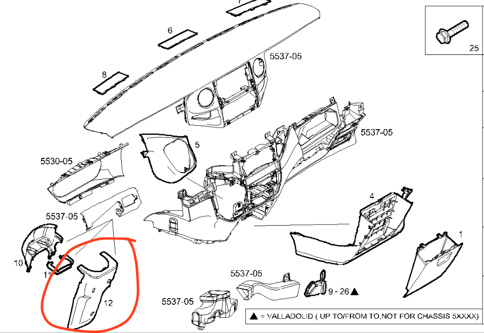 Rivestimento Piantone Sterzo Iveco Daily - 3802571 - Specialista Daily