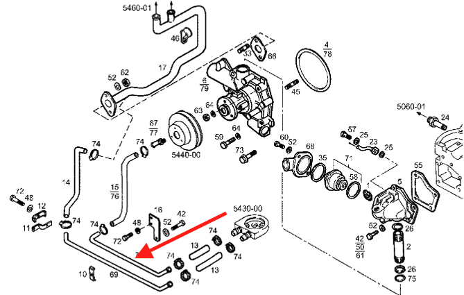 Tubo acqua raffreddamento Iveco Daily 35-10 - 98434054 - Specialista Daily