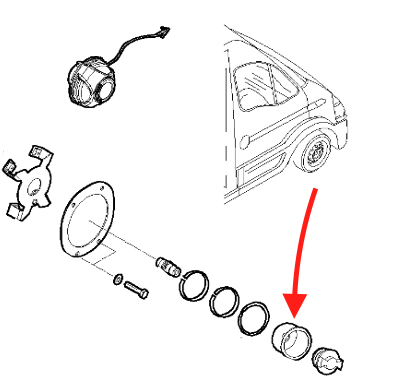 Scodellino bocchettone serbatoio Iveco Daily - 504049065 - Specialista Daily