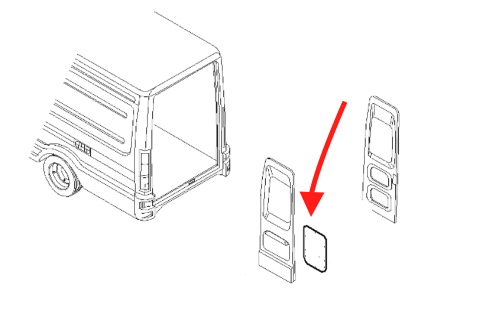 Pannello porta posteriore Sx Iveco Daily - 500330155 - Specialista Daily