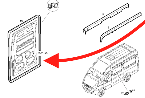Guarnizione porta scorrevole Iveco Daily - 504132168 - Specialista Daily