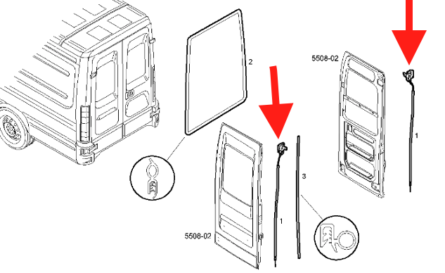 Serratura Porta posteriore Iveco Daily - 3804651 - Specialista Daily
