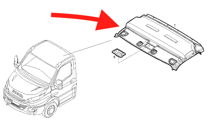 Rivestimento Tetto Iveco Daily - 5802744485 - Specialista Daily