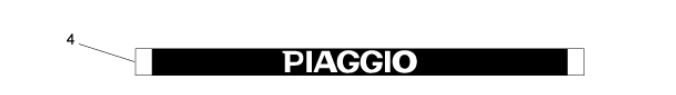 Adesivo Scritta Posteriore " Piaggio " - Mondo Porter