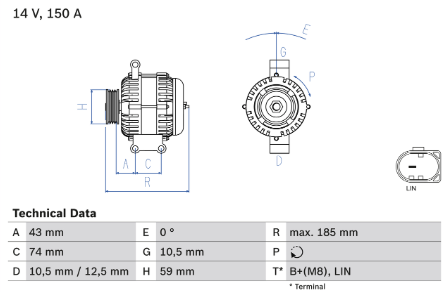 Alternatore Peugeot Boxer 3 Oe 9674987580
