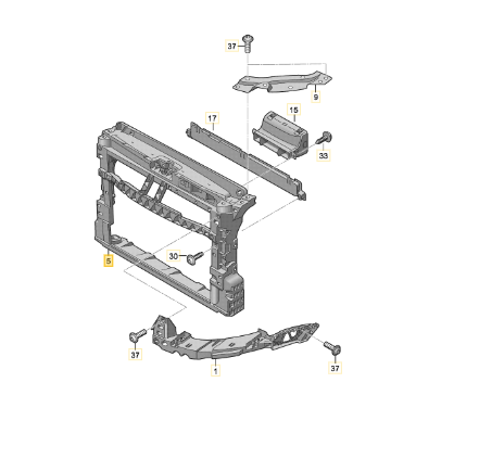 Ossatura Supporto Radiatore Volkswagen Polo Oe 6R0805588AH