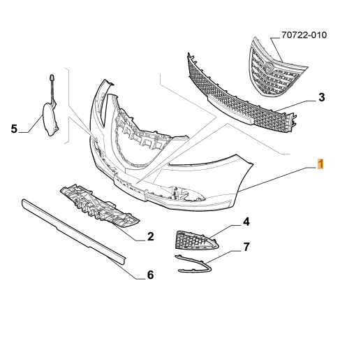 Paraurti Anteriore Lancia Y Dal 2011 Oe 71777641