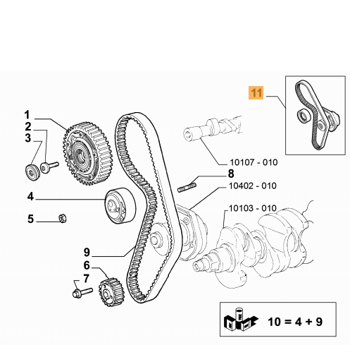 Kit Distribuzione Completo Di Pompa Acqua Fiat Panda 1.2 LPG Oe 6000629059