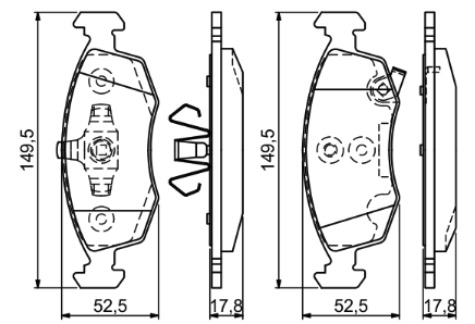 Serie Pastiglie Freno Anteriori Fiat Panda Oe 77366378