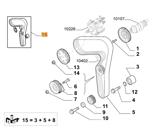 Kit Distribuzione Completo Di Pompa Acqua Alfa Romeo 156 1.9 JTD Oe 71771582