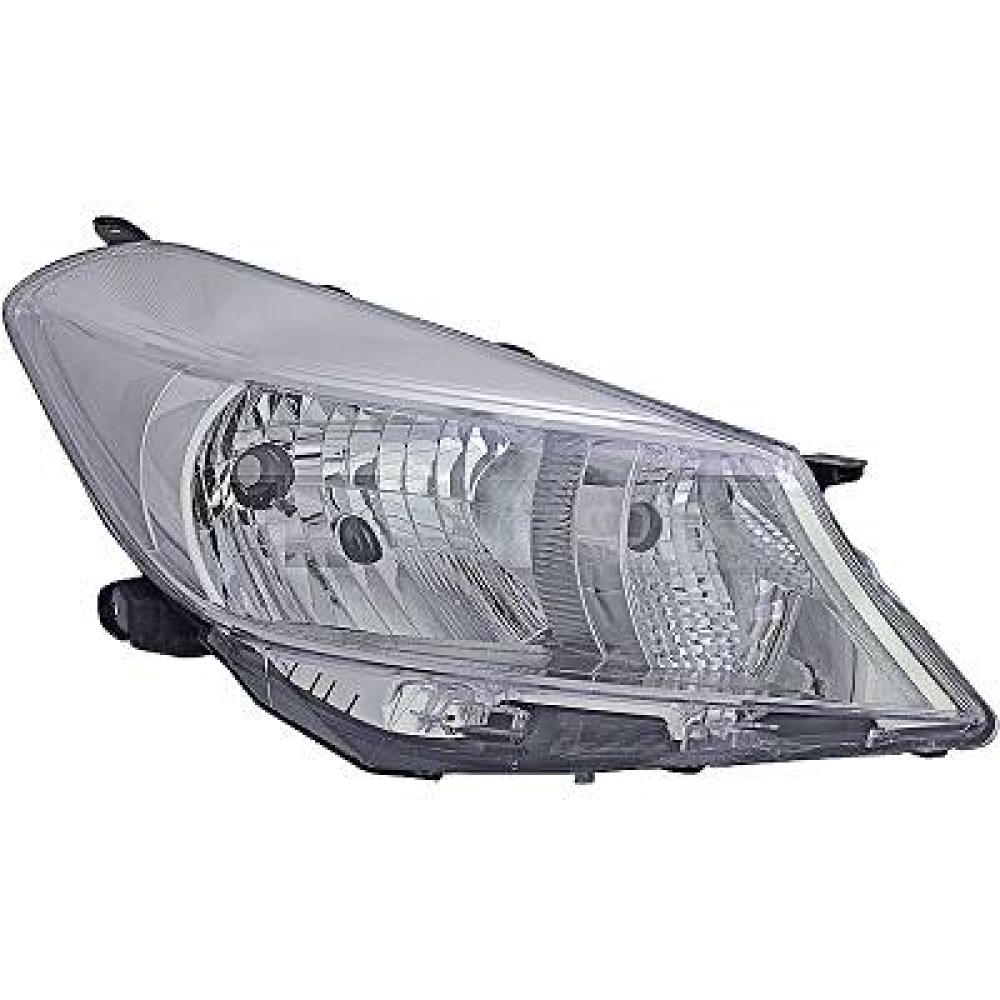 proiettore destro h4 elettrico senza motore cromato scuro toyota yaris 2011 2014 81130 0d470