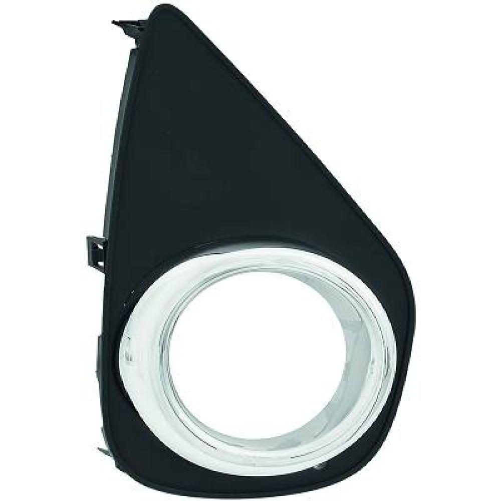griglia sinistra paraurti anteriore nera con sede fendi con cornice cromata toyota yaris 2014 2016 52030 0d050