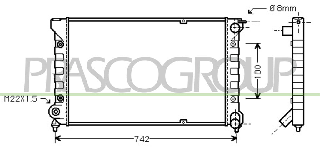 radiatore volkswagen golf ii 1983 1989 vg028r003