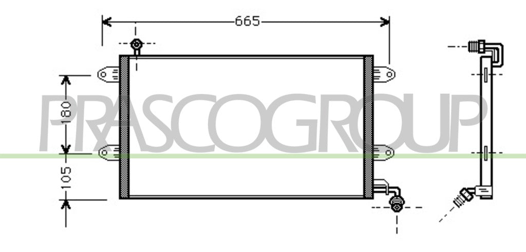 condensatore volkswagen golf iii 1991 1997 vg032c001