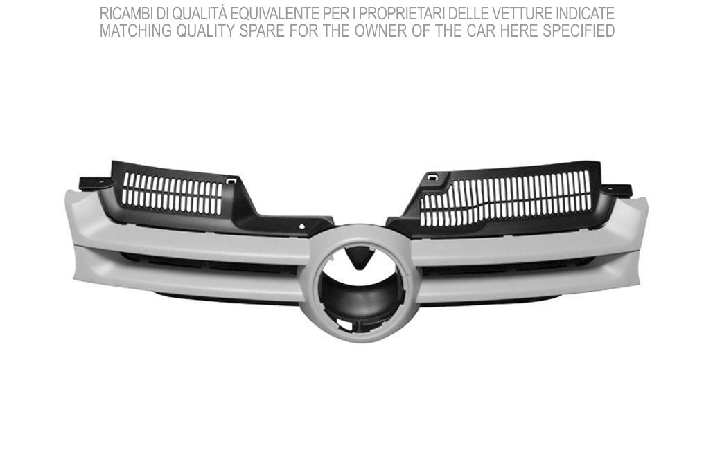 kit griglia radiatore 2 pezzi esterna con primer interna nera volkswagen golf v 2003 2008 vg0362001