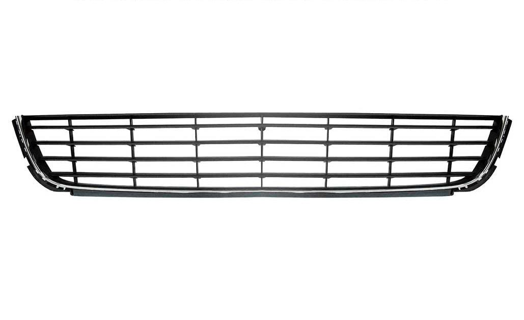 griglia centrale paraurti anteriore nera con cornice cromata volkswagen golf vi 2008 2012 vg0382130
