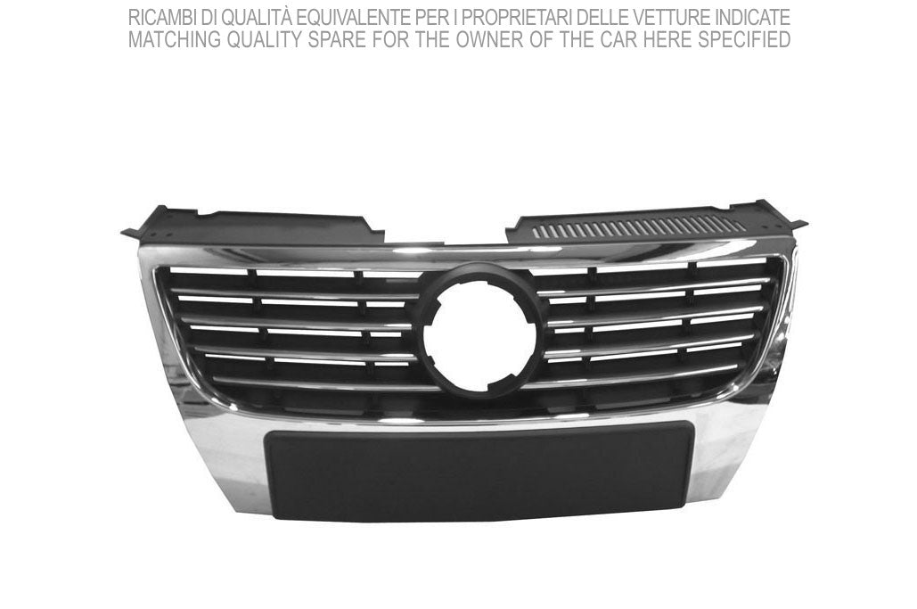 griglia radiatore con modanature cromate diametro logo 150mm volkswagen passat b6 2005 2010 vg0542011