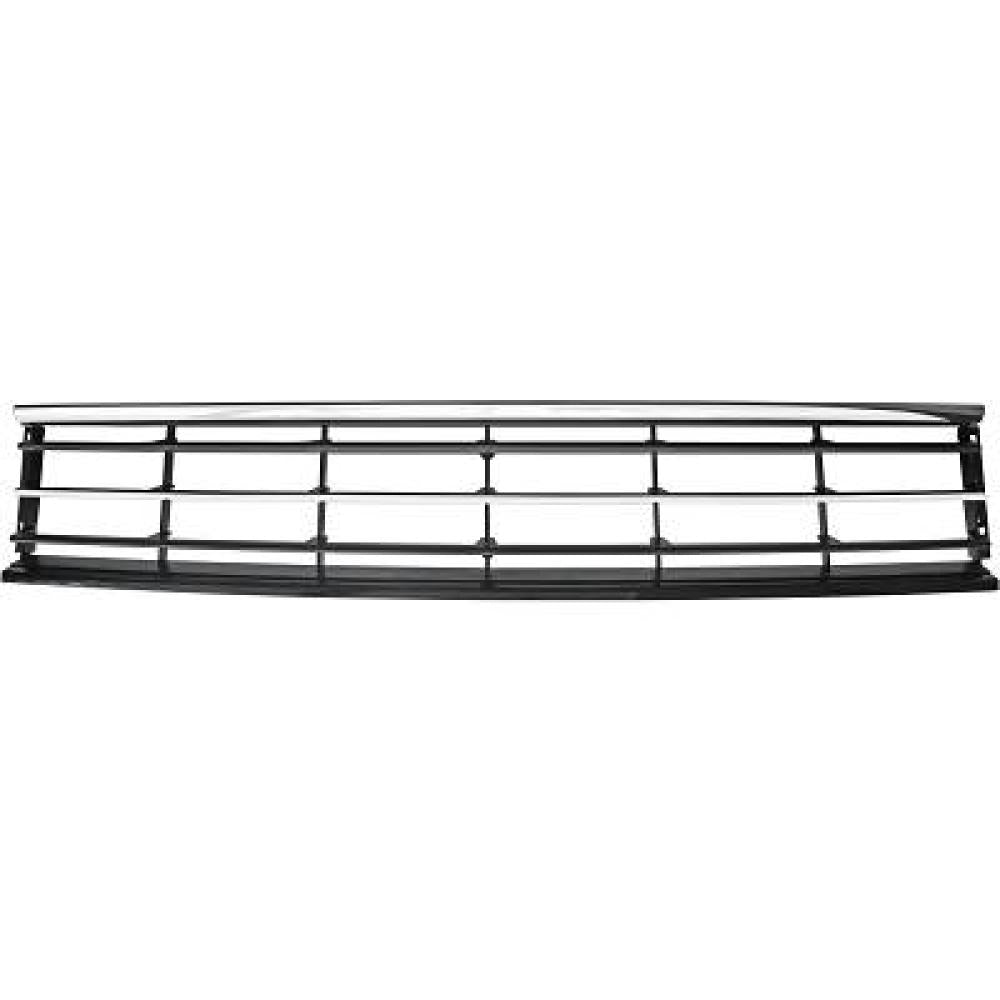 griglia paraurti anteriore centrale nera goffrata con modanatura cromata mod highline volkswagen passat b7 2010 2014 vg0552140