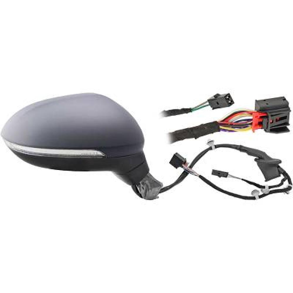 retrovisore destro elettrico con primer termico chiudibile con fanale con luce cortesia con memoria con blis convesso 15 pins volkswagen passat b8 2014 2019 3g1857508ep9b9