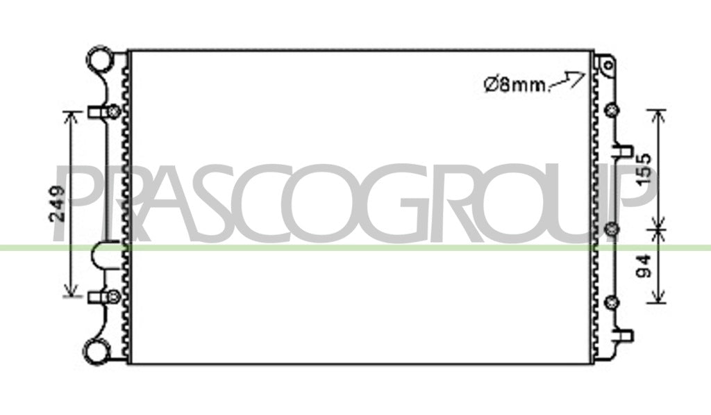 radiatore volkswagen fox 2004 2009 vg330r007