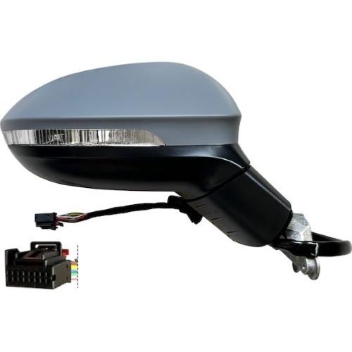 retrovisore destro elettrico con primer termico con fanale con luce cortesia con memoria convesso 11 pins volkswagen golf viii 2020 vg4107313p