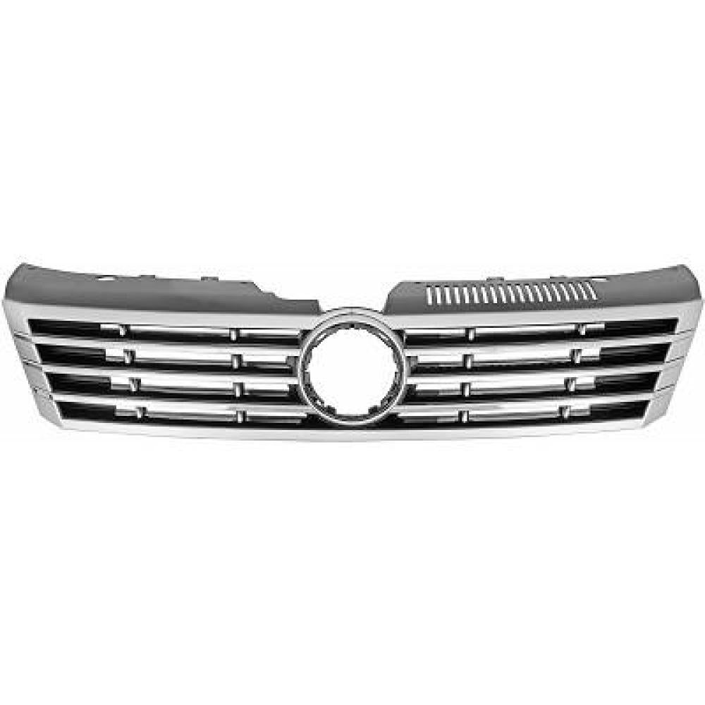 griglia radiatore nera lucida con modanatura cromata con cornice argento volkswagen cc 2012 2015 vg6222001