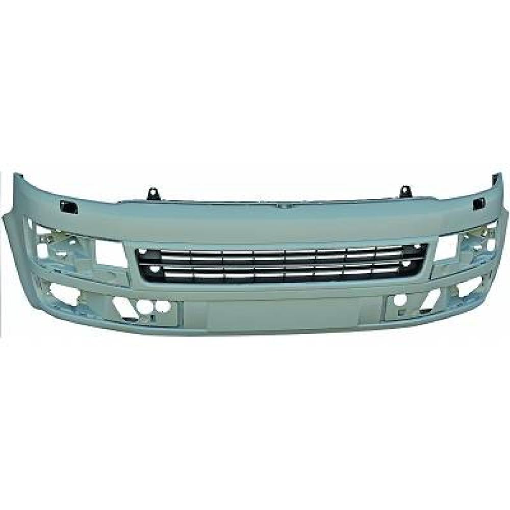 paraurti anteriore con primer con fori lavafari con tracce pdc con griglia centrale volkswagen t5 2009 2015 vg9191021