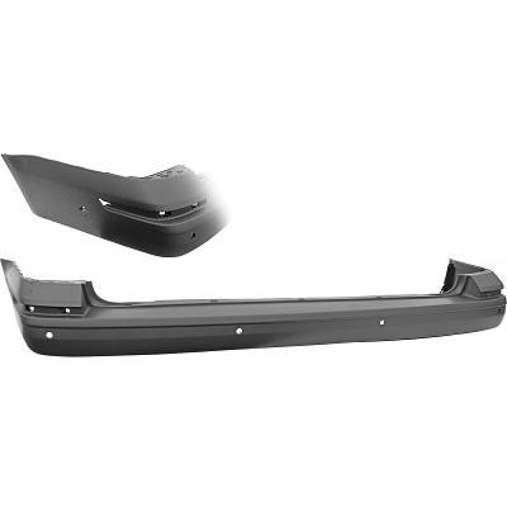 paraurti posteriore nero goffrato con fori pdc con fori park assist supporti mod multivan volkswagen t6 1 kombi caravelle 2019 7la807417h9b9