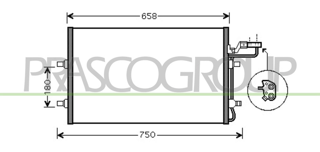 condensatore volvo c30 2006 2009 vv220c002
