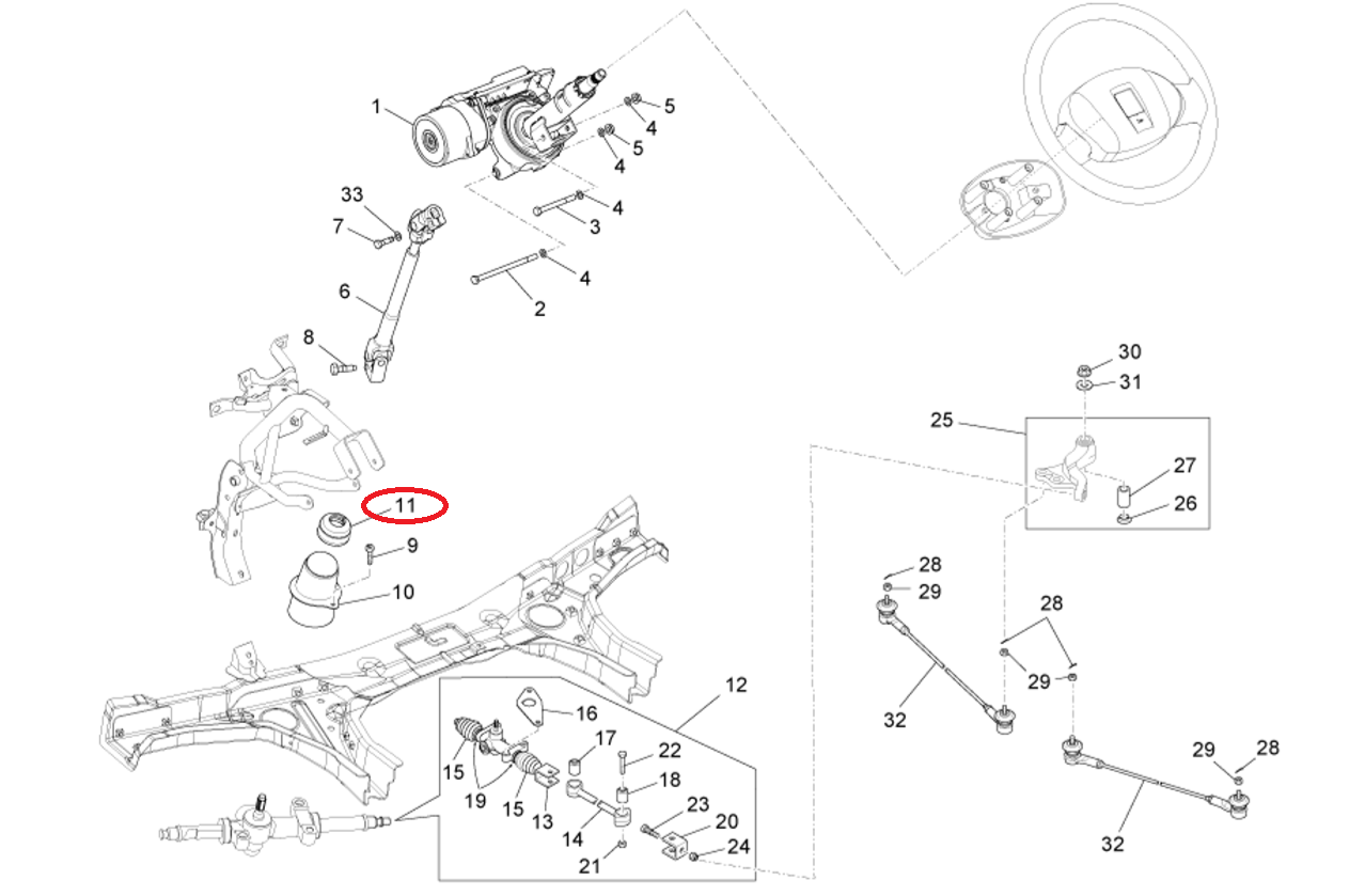 Anello Cuffia Albero Sterzo Piaggio Porter Multitech B000467 - Mondo Porter