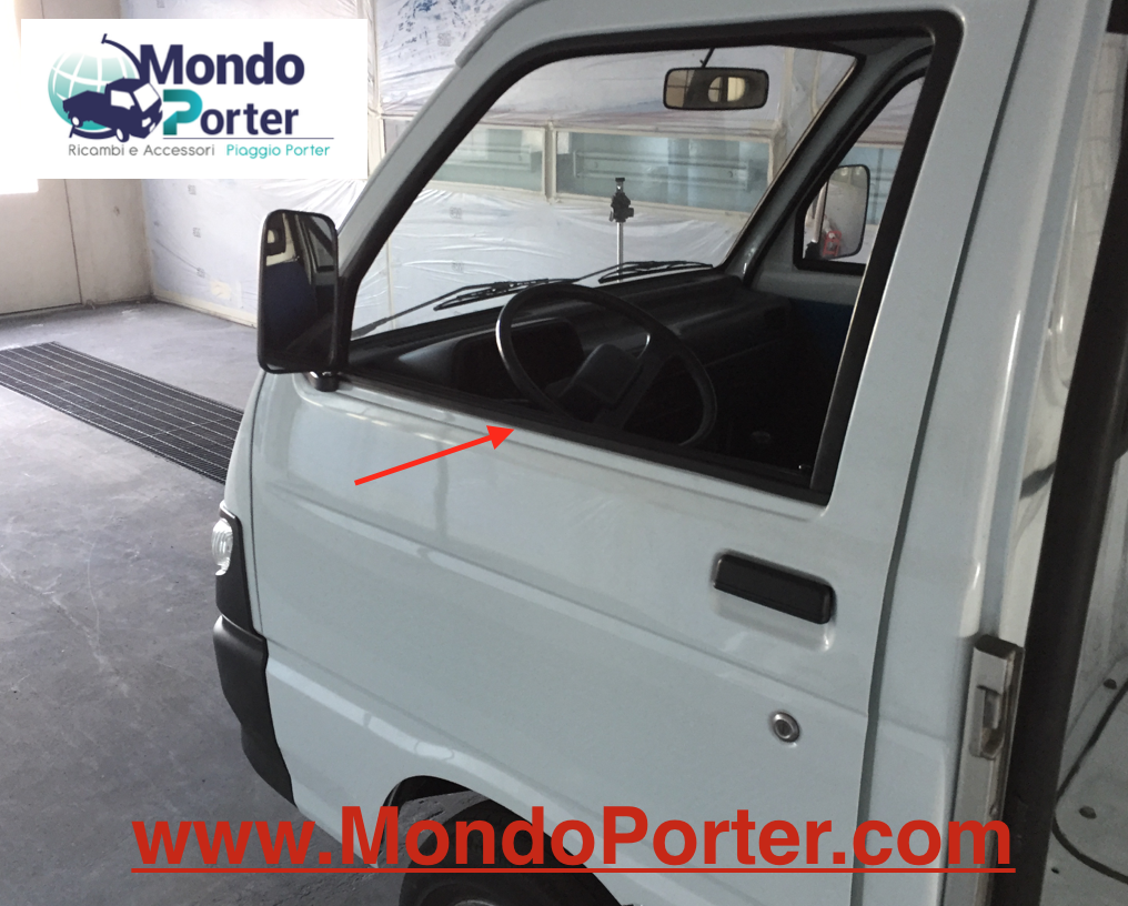Guarnizione Rasavetro Esterna SX porta anteriore Piaggio Porter - Mondo Porter