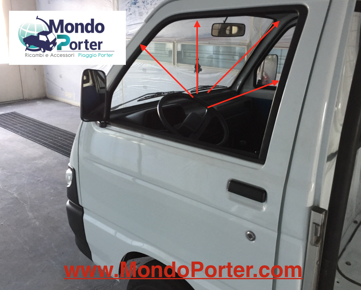 Guarnizione Rasa-vetro Completa Sportello Sinistra Piaggio Porter - Mondo Porter
