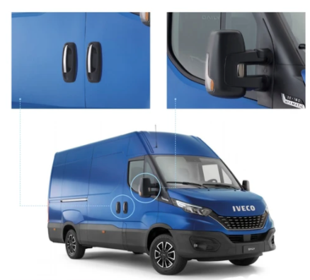 TUNING KIT IN IN ACCIAIO CROMATO Iveco Daily Il kit contiene: • Kit inserto specchio: 2 pezzi • Kit copri maniglie: 4 pezzi - 500051759 - Specialista Daily