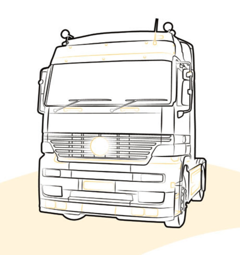 PROIETTORE SX MERCEDES ACTROS | MP1 - 0028208456 - Carrozzeria Truck