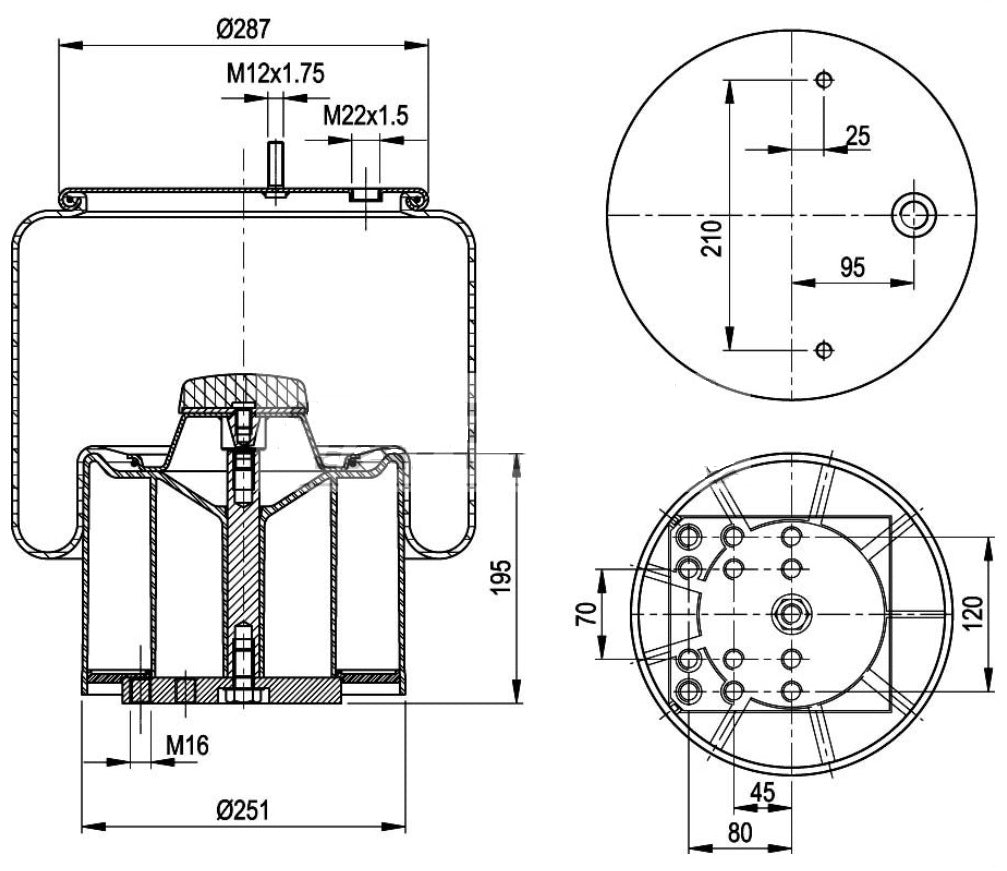 SOSP. C292-BPW(36)-1TC360-45 SCANIA - 2338883