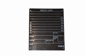 Targhetta Iveco Daily 98-09 oe 18062650