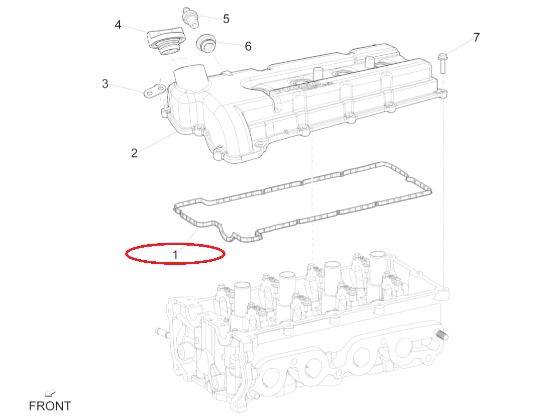 Guarnizione Coperchio Punterie Piaggio Porter Multitech E6 1A005507 - Mondo Porter