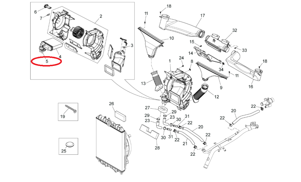 Rubinetto Riscaldamento Piaggio Porter Multitech 1E001000 - Mondo Porter