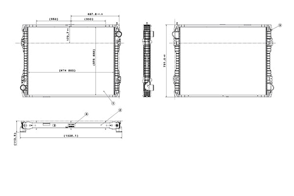 RADIATORE SCANIA SERIE 4 MAHLE - CR 1175 000P