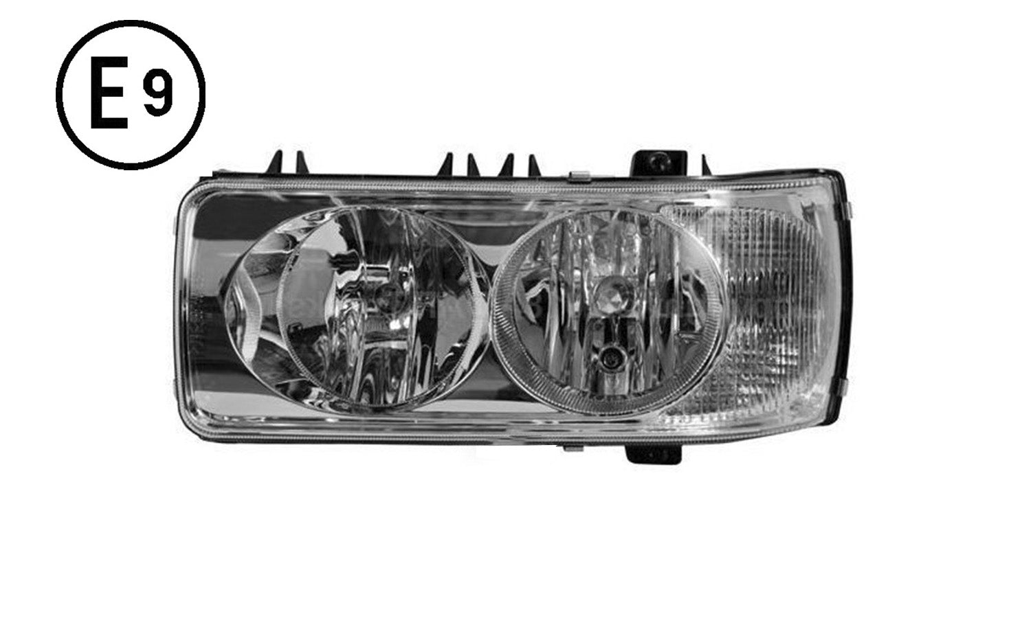 Faro Sinistro Manuale-Elettrico Freccia Bianca Senza Lampadina (H7-H1-P21W-W5W) Omologato E9 Daf Cf Oe 1832396