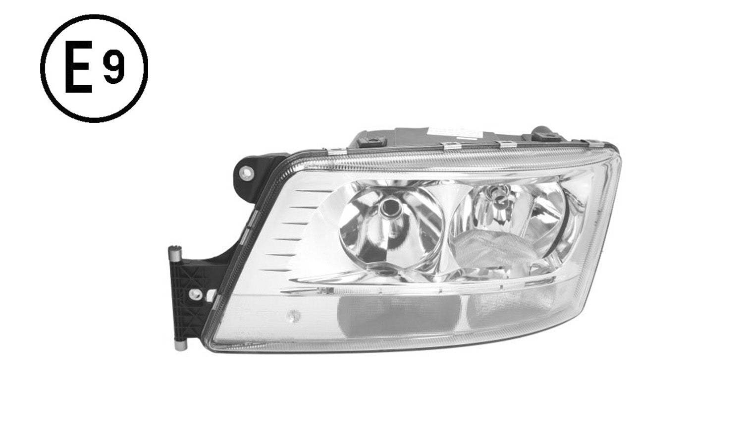 Faro Sinistro Elettrico Con Motore Con Led Parking Con Luce Diurna Senza Lampadina (H7-H7-Py21W-H21W-Led) Omologato E9 Man Tgx Oe  81251016503 - 81251016663