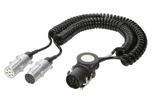 Spirale Elettrica Doppia15 e 2X7 Poli 24N/S Spine in Met | per Iveco, Mercedes, DAF | OE 500037425 A0005453984