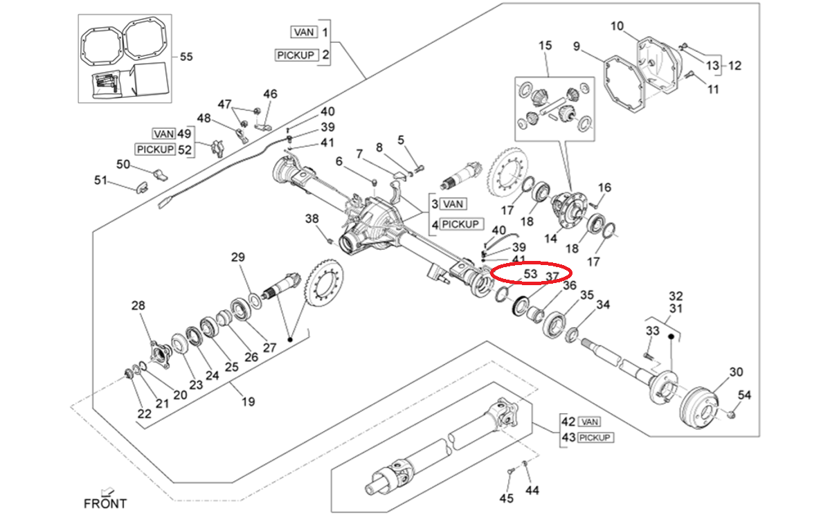 Paraolio Semiasse Posteriore Piaggio Porter Diesel D120 837220 - Mondo Porter