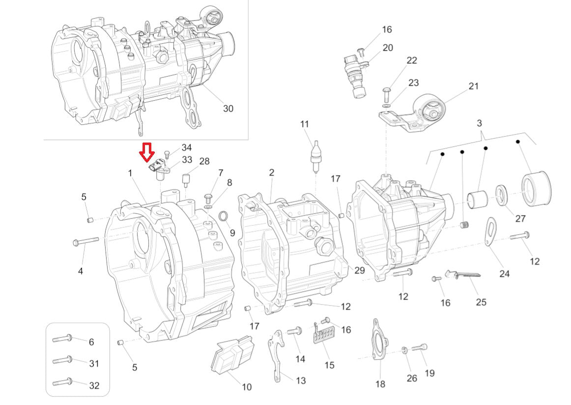 Sensore Giri Motore Piaggio Porter Diesel D120 E5 888501 - Mondo Porter