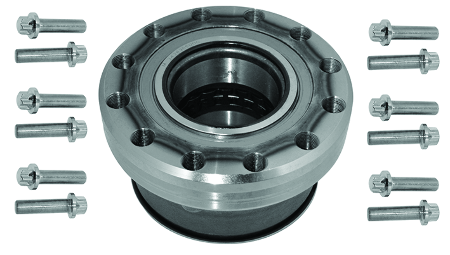 MOZZO RUOTA IN ACCIAIO CON CUSCINETTI,ABS E COLONNETTE PER SAF TRAILER SKRB oe 4200800100