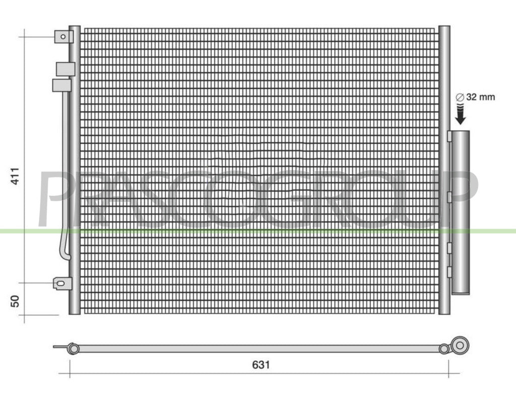 condensatore alfa romeo giulia 2015 2023 aa092c002